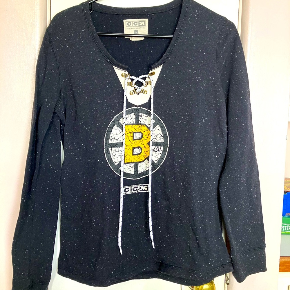 Vintage Boston Bruins-CCM -Officially Licensed NHL Unique Jersey Tie UP Large